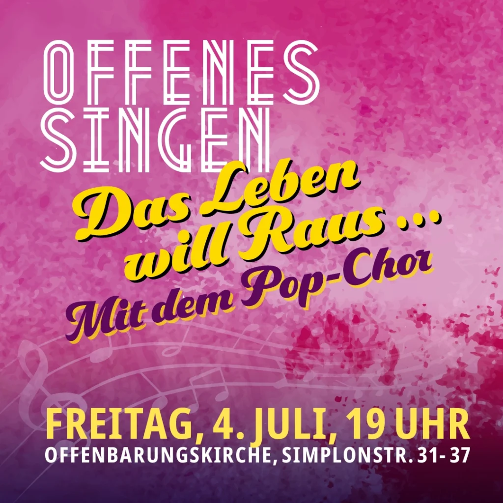 Offenes Singen unter dem Motto "Das Leben will raus".