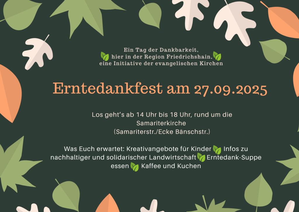 Erntedankfest am 27.9.2025
