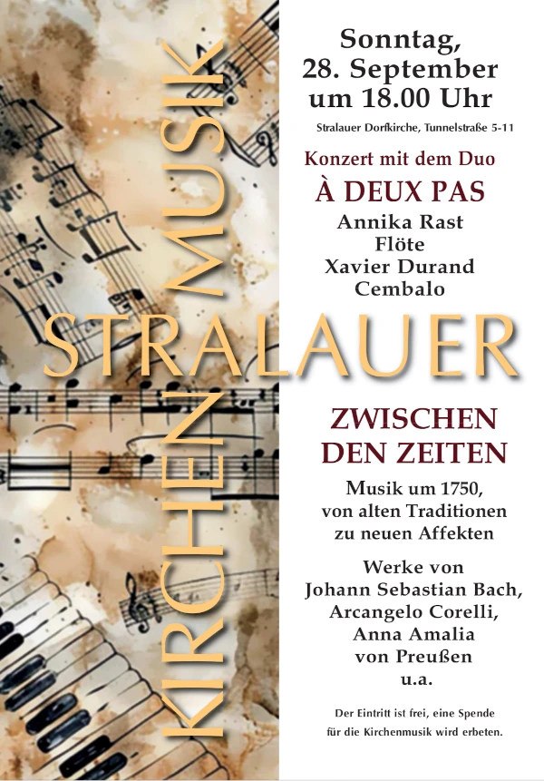Flyer der Stralauer Kirchenmusik am 28.9.2025
