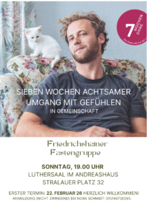 Flyer für die Friedrichshainer Fastengruppe