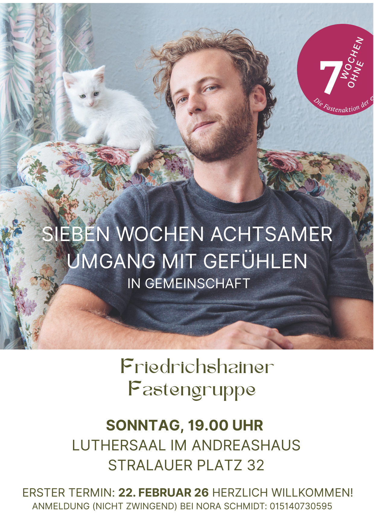 Flyer für die Friedrichshainer Fastengruppe