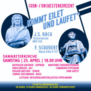 Flyer für Chor-/Orchesterkonzert: Kommt eilet und laufet