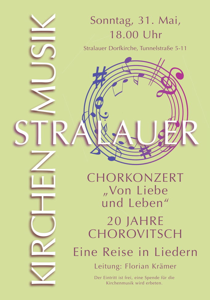 Flyer der Stralauer Kirchenmusik am 31.5.2026
